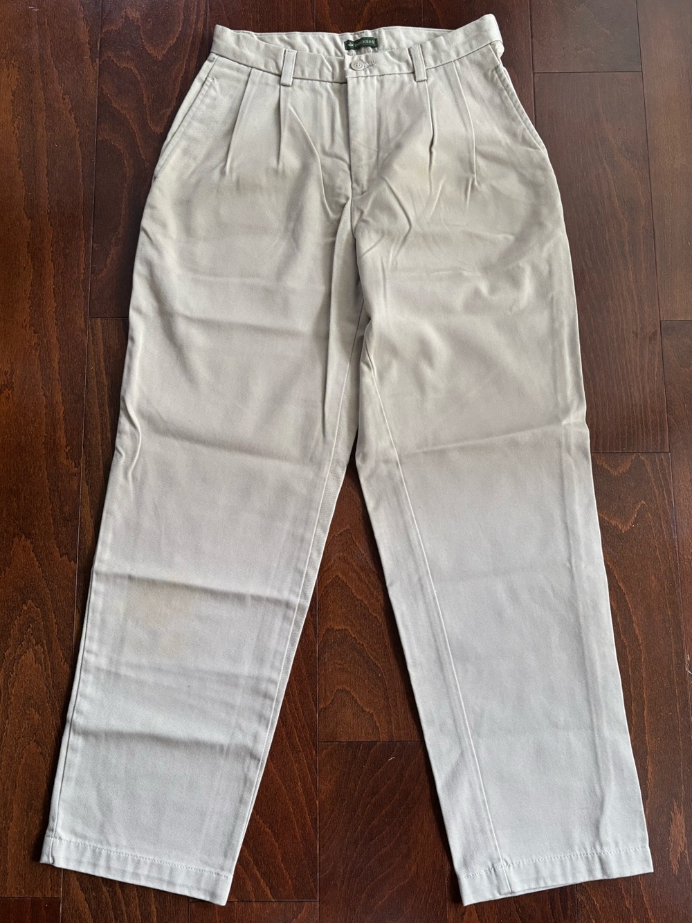 Vintage 90s Dockers Premium Pleated Khakis, 100% Cotton, Petite Size 4x28